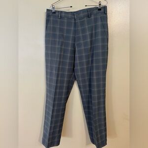 Nike Golf Fit Dry Performance Blue Plaid Stretch Pants Size  33/32